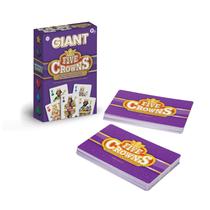 Jogo de cartas gigante PlayMonster Five Crowns Jumbo para crianças maiores de 8 anos Jogo de cartas gigante PlayMonster Five Crowns Jumbo para crianças maiores de 8 anos
