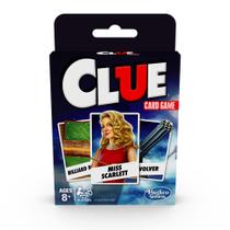 Jogo de cartas Hasbro Gaming Clue para crianças maiores de 8 anos com estojo de viagem Jogo de cartas Hasbro Gaming Clue para crianças maiores de 8 anos com estojo de viagem