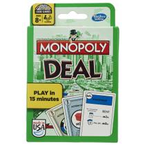 Jogo de cartas Hasbro Gaming Monopoly Deal para famílias com mais de 8 anos