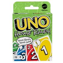 Jogo de cartas Mattel Games UNO House Rules para crianças e adultos