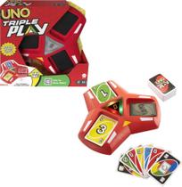 Jogo de Cartas Mattel Games UNO Triple Play com Luzes e Sons Jogo de Cartas Mattel Games UNO Triple Play com Luzes e Sons