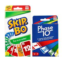 Jogo de cartas Mattel Phase 10 com Skip-Bo por mais de 7 anos