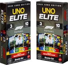 Jogo de Cartas Mattel UNO Elite Fórmula 1 Kit Booster 2 Pacotes Jogo de Cartas Mattel UNO Elite Fórmula 1 Kit Booster 2 Pacotes