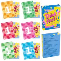 Jogo de cartas Party Card Game Think Fast, conjunto de 50 cartas de pensamento rápido Jogo de cartas Party Card Game Think Fast, conjunto de 50 cartas de pensamento rápido
