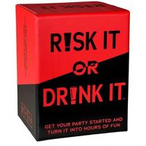Jogo de cartas Party Drinking Risk It Or Drink para adultos