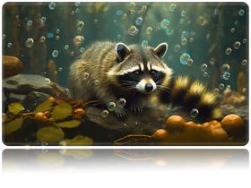 Jogo de Cartas Playmat BVDIKMI Magic Forest Raccoon 60x35cm