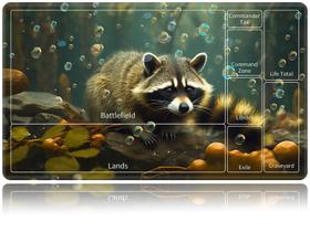 Jogo de Cartas Playmat BVDIKMI Magic Forest Raccoon 60x35cm