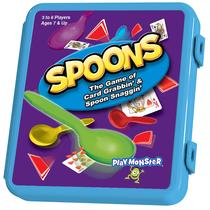 Jogo de cartas PlayMonster Spoons com estojo Deck of Cards de 7 anos ou mais Jogo de cartas PlayMonster Spoons com estojo Deck of Cards de 7 anos ou mais