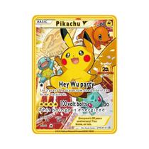 Jogo de Cartas Pokémon Kawaii - Inglês/Japonês - Pikachu, Charizard, Mewtwo, Charmander e Eevee