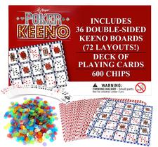 Jogo de cartas Regal Games Poker Keeno com 36 tabuleiros e 600 fichas