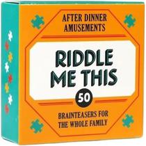 Jogo de cartas Riddle Me This Brain Teasers para diversão em família