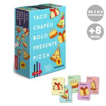 Jogo de Cartas Taco Chapéu Bolo Presente Pizza PaperGames