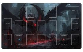 Jogo de cartas TCG Playmat EDGFRTOIO Lava Dragon 60x35cm com zonas