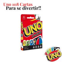 Jogo de Cartas Uno Baralho Colorido 108 Cartas Infantil Diversão Garantida para toda Família e Amigos Interação Social Icônico Desafio de Estratégia