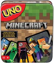 JOGO DE CARTAS UNO Minecraft em Storage Tin, Video Game-Temático Deck & Regra Especial, Gift for Kid, Adult & Family Game Nights, Ages 7 Years Old & Up - Mattel Games