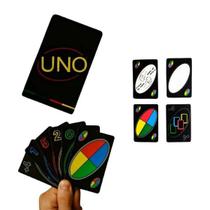Jogo de Cartas UNO Minimalista Black Baralho Preto Edição Limitada Jogo de Cartas UNO Minimalista Black Baralho Preto Edição Limitada