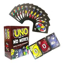 Jogo de Cartas Uno No Mercy Edição Especial Estratégia Diversão Família e Amigos Cartas Interativas Jogadas de Mestre Clássico Jogo Disputa Divertida