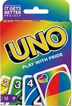 Jogo de cartas UNO Play with Pride com 112 cartas e instruções, ótimo presente para maiores de 7 anos