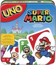 Jogo de Cartas UNO Super Mario Mattel Games - Edição Colecionável com Lata