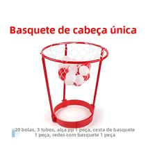 Jogo De Cesta De Basquete Ajustável Para Crianças E Adultos Com 20 Bolas, Brinquedo De Festa De