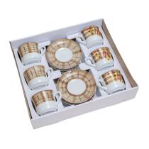 Jogo de Chá 12 Peças Dec. Pimenta em Porcelana Pintada a Mão Jogo de Chá 12 Peças Dec. Pimenta em Porcelana Pintada a Mão