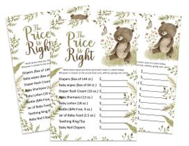 Jogo de Chá de Bebê "The Price Is Right", Animais Fofos, 50 Unidades - Inkdotpot Jogo de Chá de Bebê "The Price Is Right", Animais Fofos, 50 Unidades - Inkdotpot
