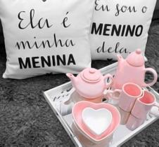Jogo De Chá Rosa Liso