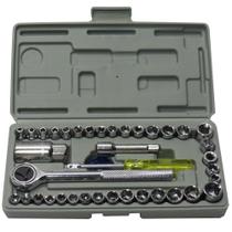 Jogo De Chave 40 Peças Catraca Reversível Soquete Jogo De Chave 40 Peças Catraca Reversível Soquete