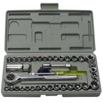 Jogo De Chave 40 Peças Catraca Reversível Soquete Jogo De Chave 40 Peças Catraca Reversível Soquete