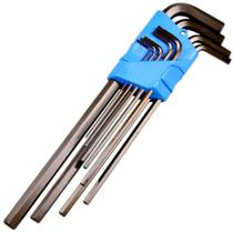 Jogo de chave Allan curta, 9 médias.