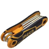 Jogo de chave allem Portátil tipo canivete Ingco 2 a 8mm Jogo de chave allem Portátil tipo canivete Ingco 2 a 8mm