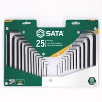 Jogo de chave allen 3/64" a 3/8" e 0,7 a 10 mm com 25 peças - St09120SJ
