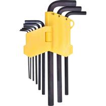 Jogo de Chave Allen 9 Peças Curto Aço Carbono 0451 Titanium Jogo de Chave Allen 9 Peças Curto Aço Carbono 0451 Titanium