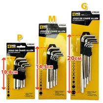 Jogo de Chave Allen 9 Peças Hexagonal Profissional em L Aço Cromo Vanádio Reforçada Kit Chave Alen Jogo de Chave Allen 9 Peças Hexagonal Profissional em L Aço Cromo Vanádio Reforçada Kit Chave Alen