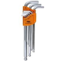 Jogo de chave allen abaulada 1,5 a 10 mm com 9 peças - 96BPC/SC9 Jogo de chave allen abaulada 1,5 a 10 mm com 9 peças - 96BPC/SC9