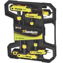 Jogo de chave allen cabo "T" 2 a 10 mm 8 peças - 08032