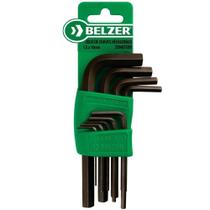 Jogo de chave allen curta 1,5 a 10 mm com 9 peças - Belzer