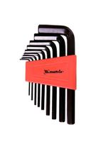 Jogo de Chave Allen Curta 1,5 a 10mm 9 Peças Oxidado Vermelho Jogo de Chave Allen Curta 1,5 a 10mm 9 Peças Oxidado Vermelho