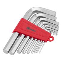 Jogo de chave allen curta, acabamento acetinado, cromo vanadio, 2-12mm, 9pcs // mtx Jogo de chave allen curta, acabamento acetinado, cromo vanadio, 2-12mm, 9pcs // mtx