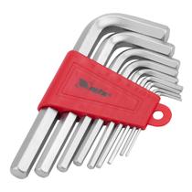 Jogo de chave allen curta acetinado crv 1,5-10mm 9pcs mtx Jogo de chave allen curta acetinado crv 1,5-10mm 9pcs mtx