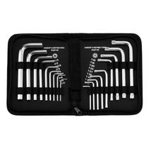 Jogo de chave allen e torx curta, acabamento acetinado, crv, 1,5-10mm e t10-t50, 18pcs // mtx