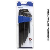 Jogo de Chave Allen Hexagonais Longas Tipo L 1,5 MM à 10 MM - Gedore 012303 Jogo de Chave Allen Hexagonais Longas Tipo L 1,5 MM à 10 MM - Gedore 012303