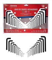 Jogo De Chave Allen Hexagonal 25 Peças C Estojo Ferramentas - Corneta Jogo De Chave Allen Hexagonal 25 Peças C Estojo Ferramentas - Corneta