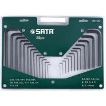 Jogo De Chave Allen Hexagonal 25 Peças St09120Sj - Sata Jogo De Chave Allen Hexagonal 25 Peças St09120Sj - Sata