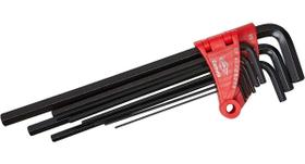 Jogo De Chave Allen Hexagonal Extra Longa 1,5-10 Corneta 9pç