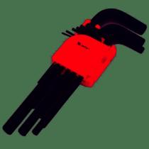 Jogo de chave allen longa mtx c/9pcs 1,5 a10mm crv preto Jogo de chave allen longa mtx c/9pcs 1,5 a10mm crv preto