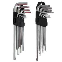Jogo De Chave Allen Torx Grande Aço Profissional - 18 Peças