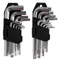 Jogo De Chave Allen Torx Pequena Aço Profissional - 18 Peças Jogo De Chave Allen Torx Pequena Aço Profissional - 18 Peças