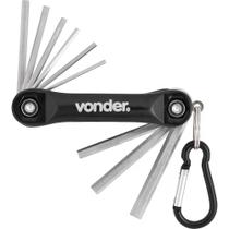 Jogo de chave allen vonder 5/64 a 1/4pol c/9pcs ca564 crv Jogo de chave allen vonder 5/64 a 1/4pol c/9pcs ca564 crv