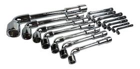 Jogo De Chave Biela Vazada Com Furo Passante 6 a22mm 14peças